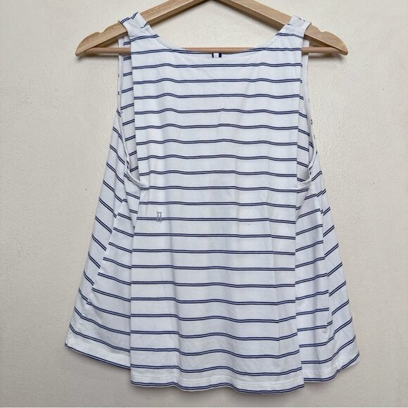 Kit And Ace Womens Small Striped Sleeveless Tank Top White and Blue - Picture 12 of 12